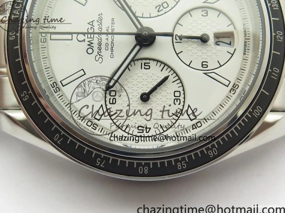 0507 Elegant Speedmaster Racing Master SS HRF 1:1 Best Edition White Dial on SS Bracelet A 7864